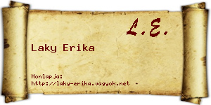 Laky Erika névjegykártya